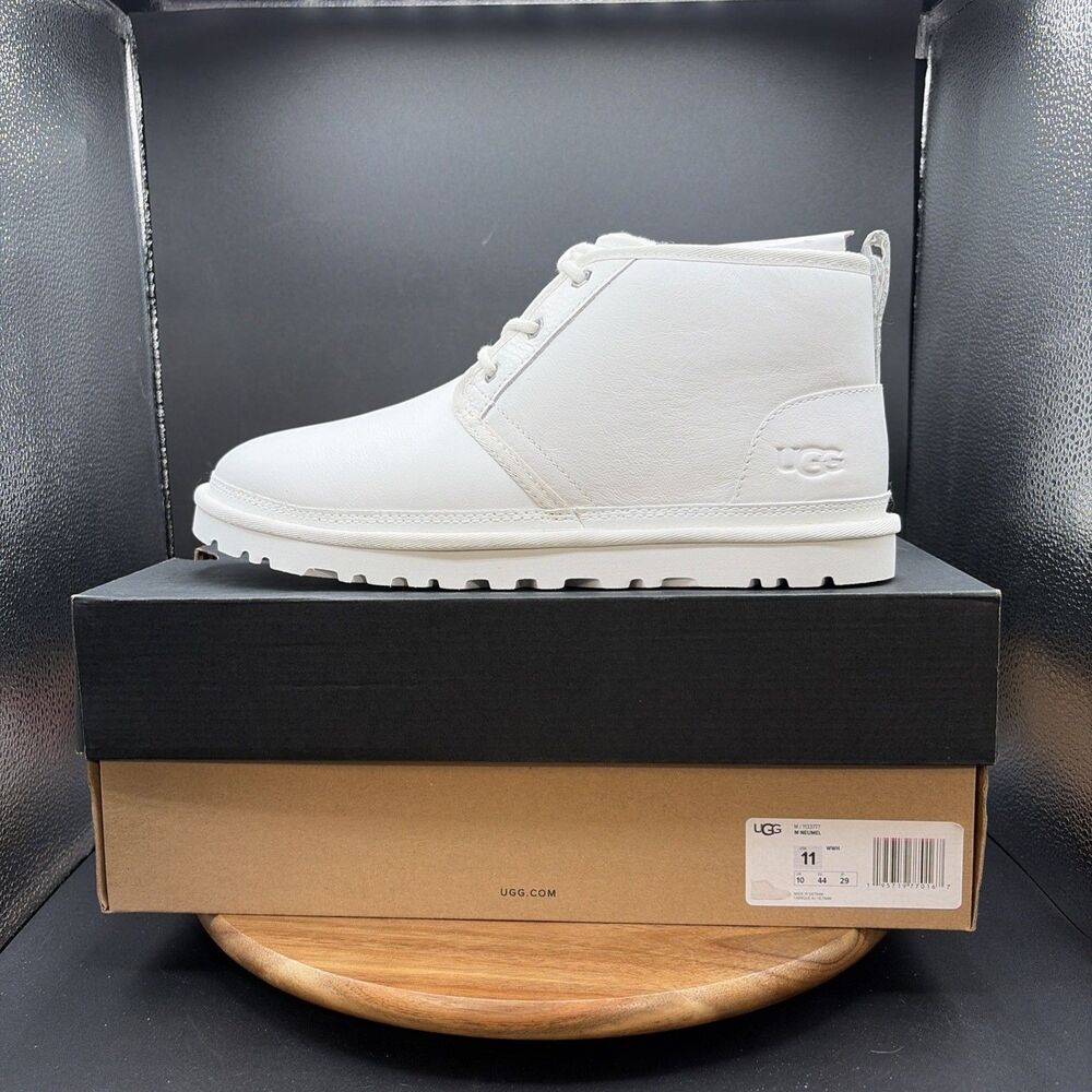Ugg Neumel Leather White Mens Size 11 Winter Boots 1133777-WWH